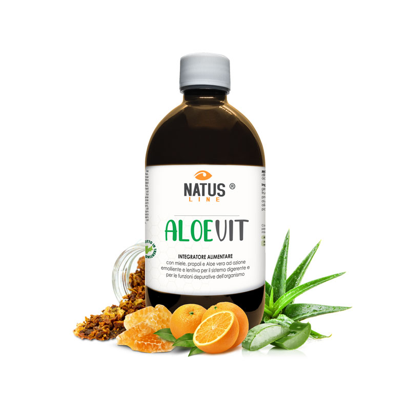 ALOEVIT - Digerente e Depurativo - Integratore Alimentare con Miele, Propoli e Aloe Vera - 500ml